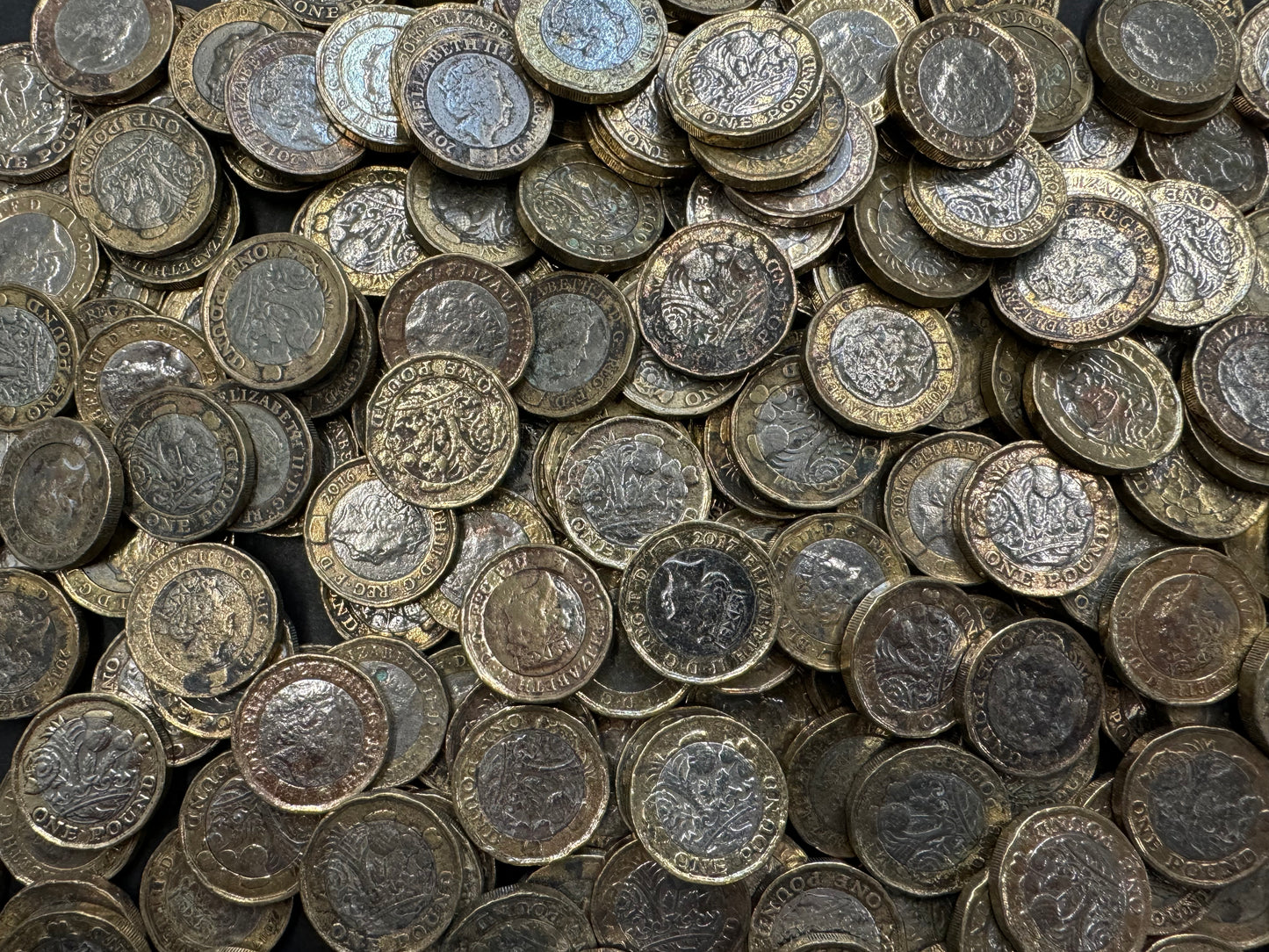 DAMAGED UK £1 (Current Style) Sterling Coins