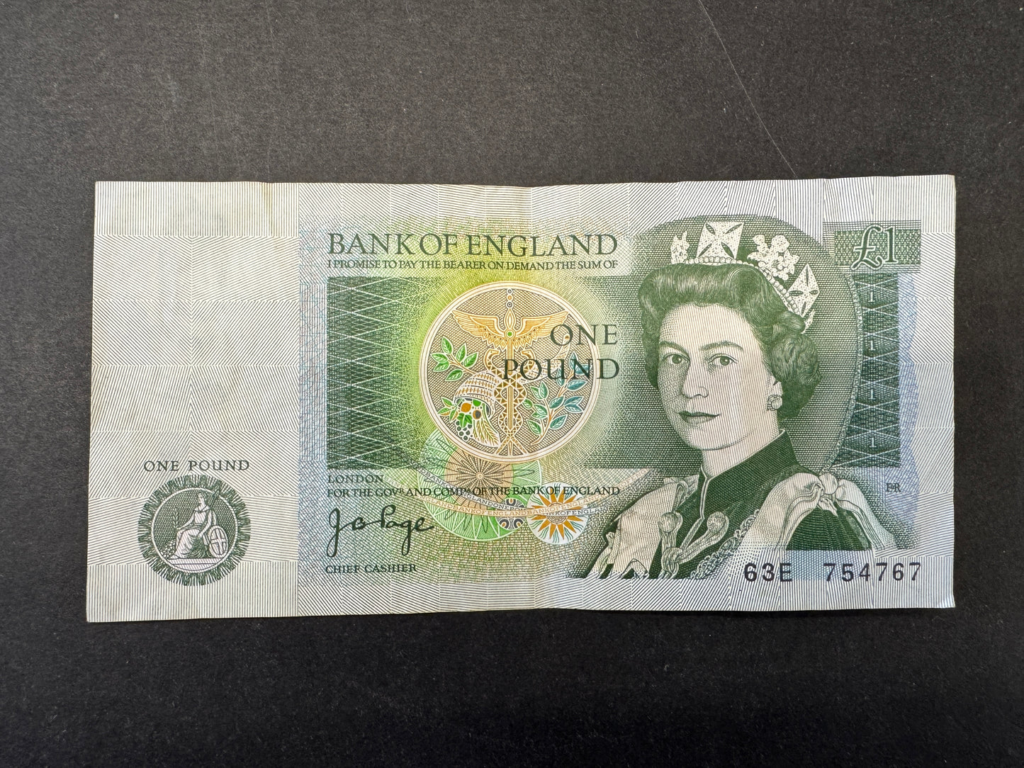 Bank Of England 1 Pound Isaac Newton Banknote 1978-1984