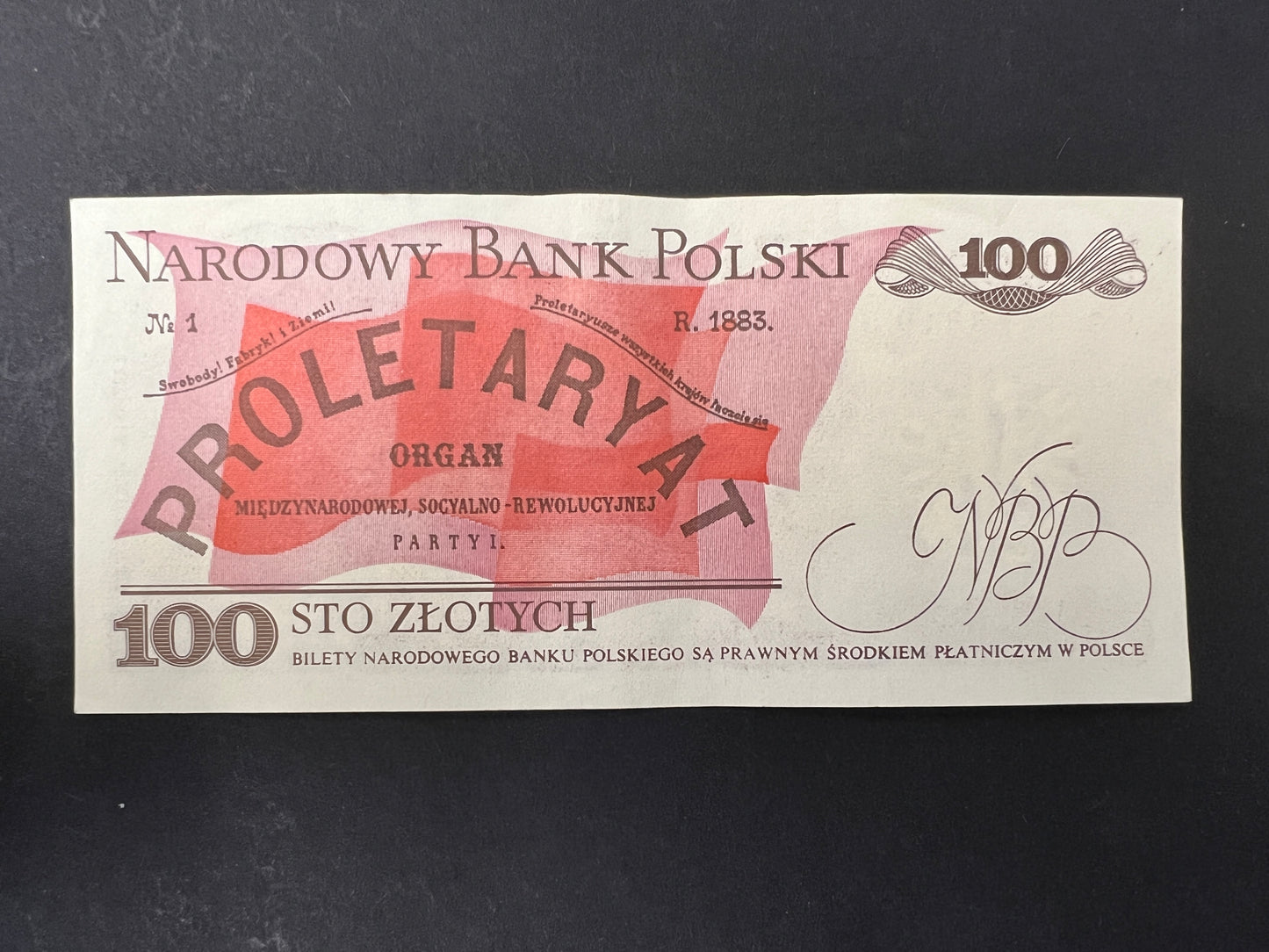 5 x 100PLZ (Zloty) Polish Banknotes with Consecutive Serial Numbers (dated 1986)