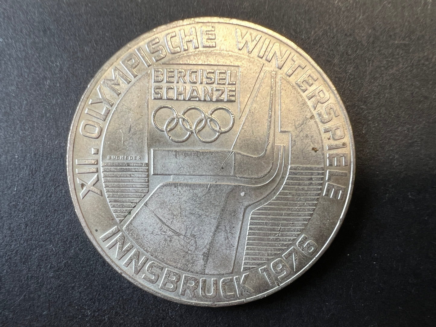 Austrian 100 Shilling 1976 Winter Olympics Commemorative Silver Coin