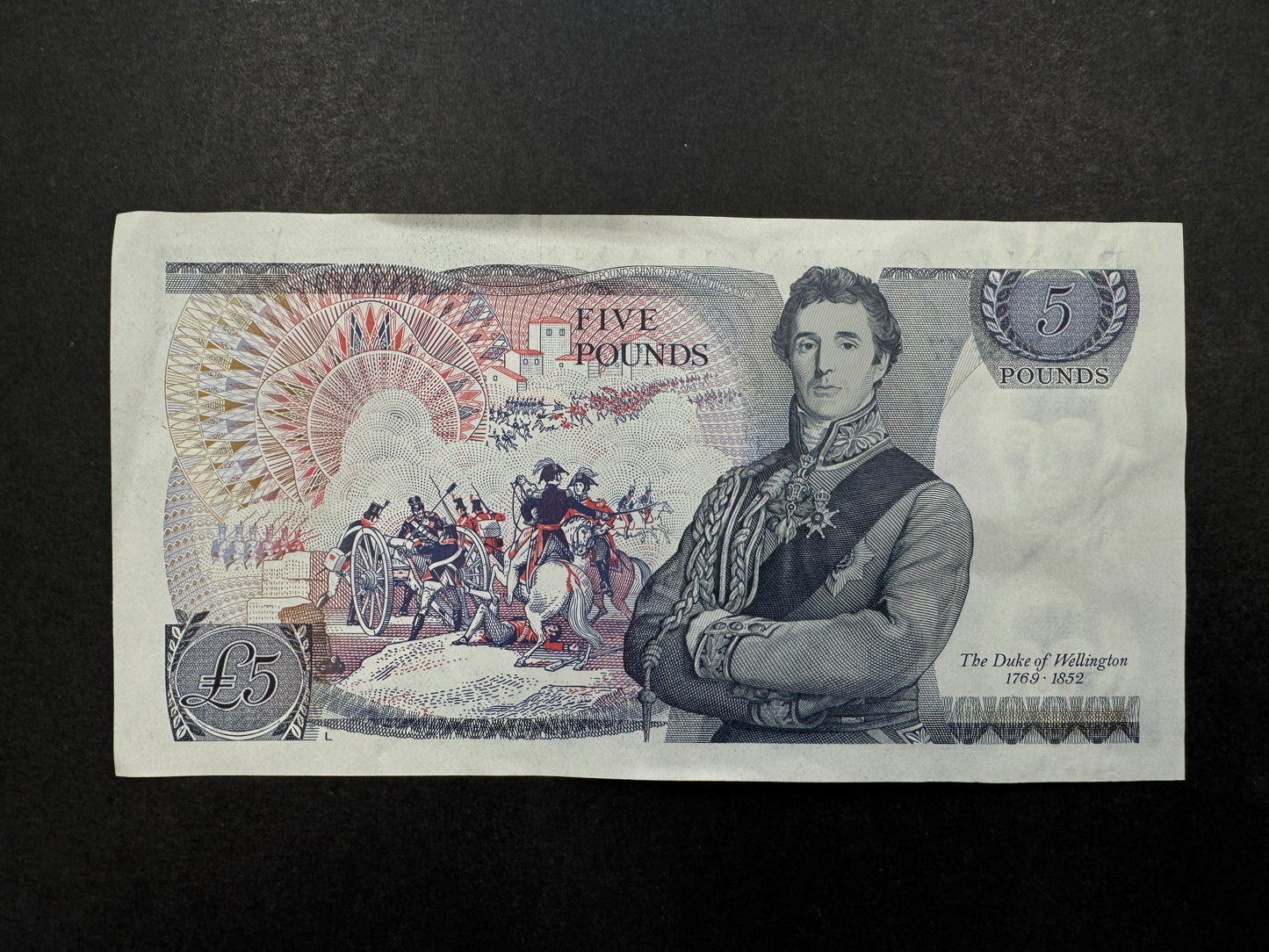 £5 Pounds Duke Of Wellington Banknote From The Bank Of England (Issued between 1971 & 1991)