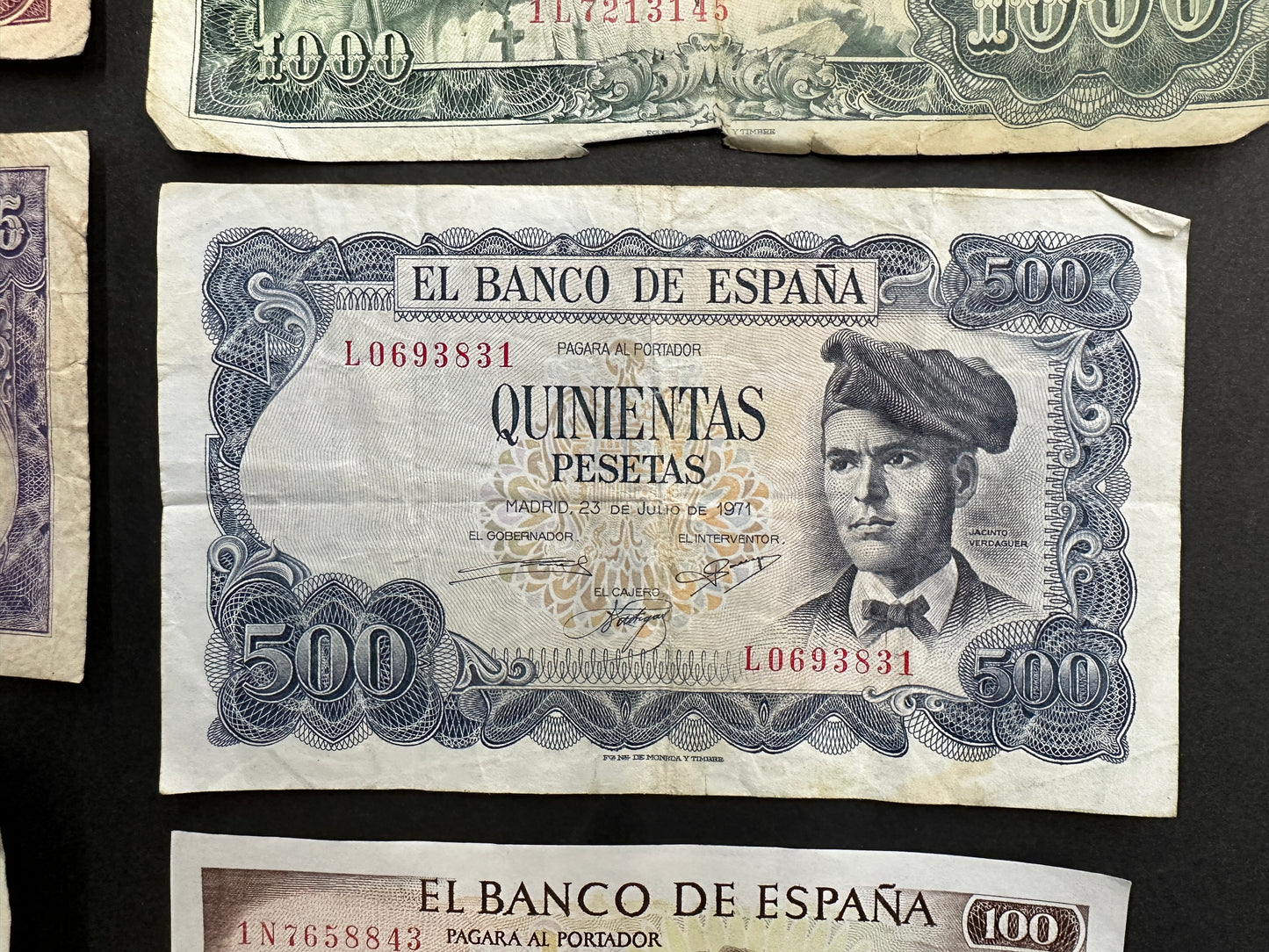Rare Spanish Peseta Banknotes 1951 to 1971